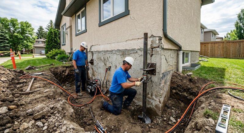 Helical Piers Installation